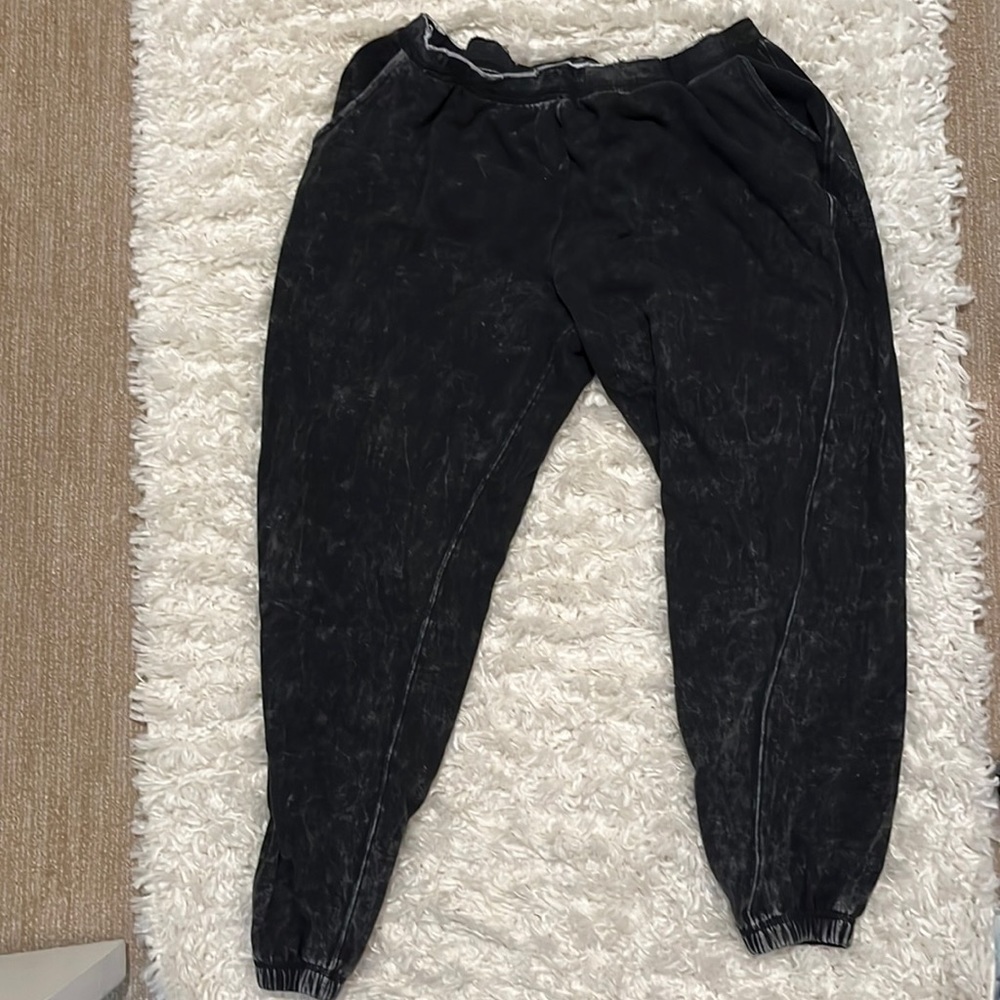 Hippie Rose joggers stone washed black gray xl set pants sweatpants